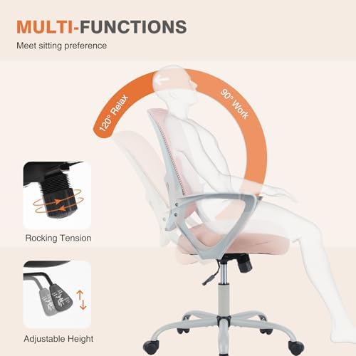 Sweetcrispy Home Office Chair, Mesh Office Chair, Lumbar Support - Image 5