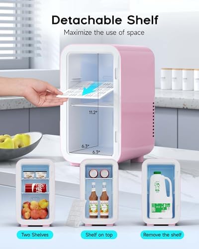 BEICHEN Mini Fridge,6 Liter / 8 Can Small Fridge for Bedroom, Car, Office - Image 3