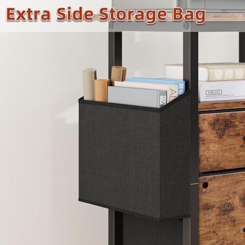 GYIIYUO 2 Drawer File Cabinet 24''W, Mobile Filing Cabinet, Printer Stand - Image 5