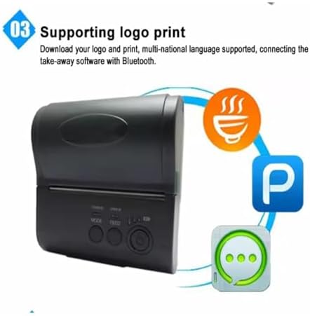 80mm bluetooth portable thermal receipt printer,only compatible with android/Windows,3 inch Ticket wireless android bill invoice printer for small business,IS NOT compatible with iphone/ipad/MAC, - Image 3