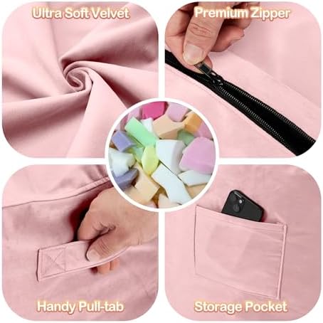 3FT Bean Bag Chairs for Adults,Beanbag Chair with Washable Cover - Image 6