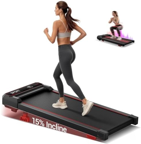 LONTEK 15% Incline Walking Vibration Pad Portable Under Desk Treadmills by LONTEK