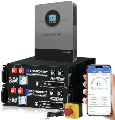 ECO-WORTHY 48V Home Backup Power,10240Wh Battery,Liber 10KP 10KW Inverter by ECO-WORTHY