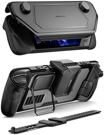 JSAUX ModCase for Steam Deck/Steam Deck OLED, PC0104 Modular Valve Steam Deck Case Include Protective Case, Face Cover, Cooling Fan, Metal Bracket and Strap - Cooler Set by JSAUX