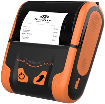 Rongta Portable 80mm POS Printer, Mobile Thermal Receipts Printer, USB&Bluetooth Connection, Compatible with Android Phone, Do Not Square/Ipad/Computer/Android Tablet(RPP300) by RONGTA