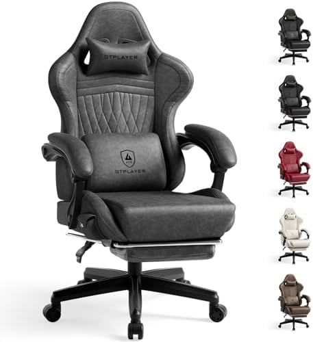 GTPLAYER Gaming Chair, Comfort Computer Office Chair for Adults, Grey by GTPLAYER