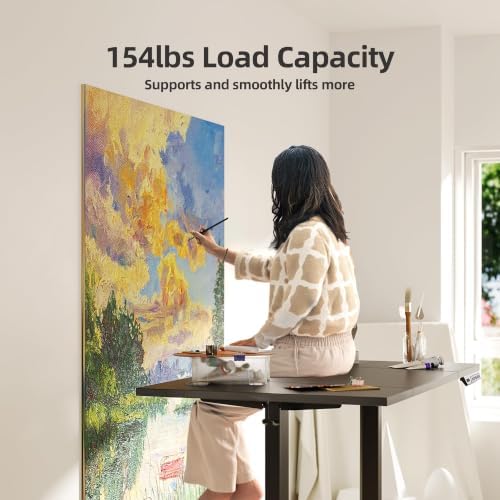 Claiks Electric Height Adjustable Standing Desk, 48x24 Inch, Deep Black - Image 5