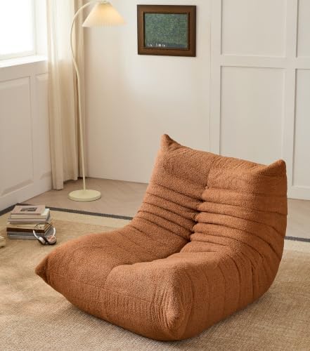 Adults Bean Bag Chairs Togo Couch Comfy Lazy Floor Sofa, Brown, 1 Seater - Image 3