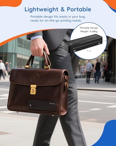 A41 Bluetooth Thermal Printer, Portable Inkless Printer for Travel Supports 8.5 x 11 Inch Paper, Small Mobile Printing Device Ideal for Office, School, Home - Image 5