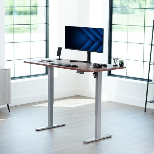 VIVO Dark Walnut 60 x 30 in Standing Desk, DESK-KIT-1G6D-30 - Image 2