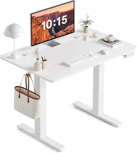 Claiks 32 x 19 Inch Electric Standing Desk White by CLAIKS