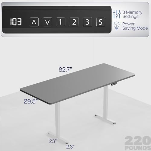 VIVO Black 83 x 30 in Standing Desk, DESK-KIT-E2W84-30B - Image 3