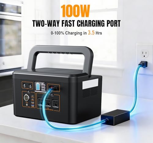Portable Power Station 650W (1200W Peak), 576Wh Solar Generator - Image 2