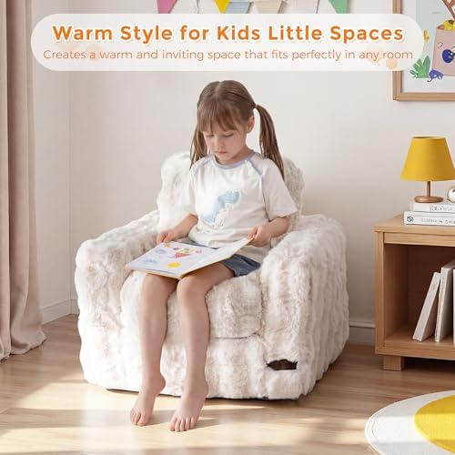 MAXYOYO Kids Bean Bag Chair, Comfy Upholstered Bean Bag Sofa with Filler - Image 4