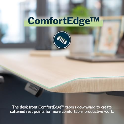 Vari ComfortEdge Electric Standing Desk – 48x30 – Light Wood/White - Image 3