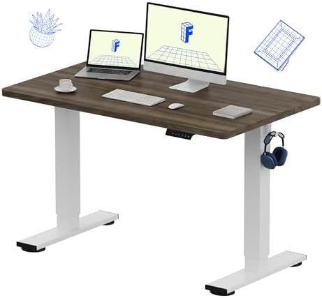 FLEXISPOT EN1 48"x30" One-Piece Standing Desk, Black Walnut by Unknown