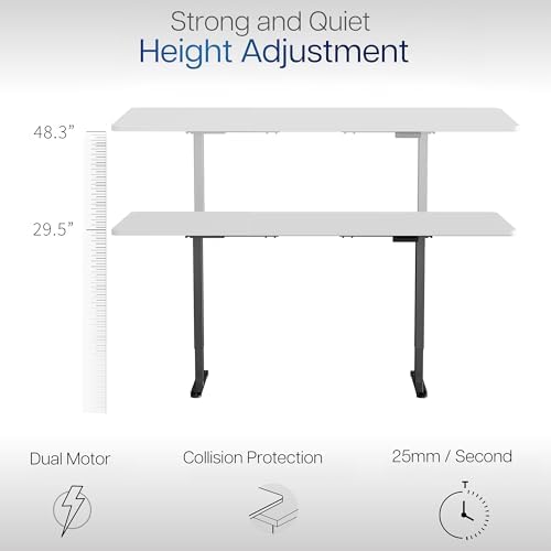 VIVO White 83 x 30 in Standing Desk, DESK-KIT-E2B84-30W - Image 5