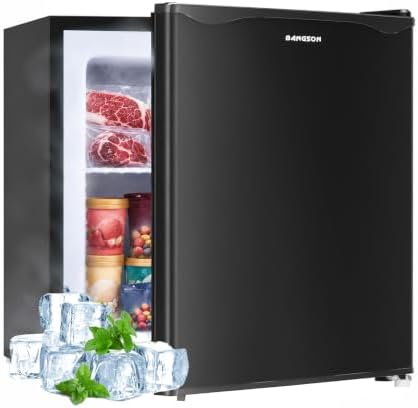 BANGSON 1.1 Cu.ft Upright Mini Freezer for Dorm Bedroom Black by LiveFreshLiveUnrushed
