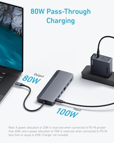 Anker Laptop Docking Station 3 Monitors, 14in1 USBC Hub with Triple Display - Image 6