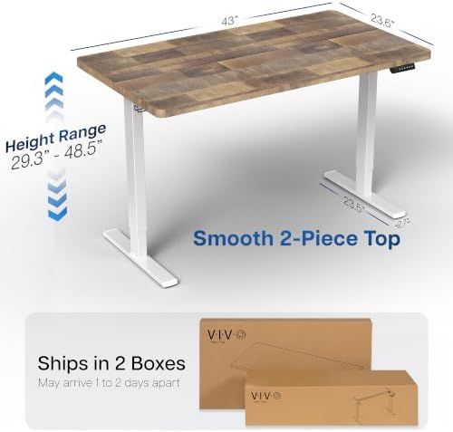 VIVO Reclaimed Wood 43 x 24 in Standing Desk, DESK-KIT-1W4P - Image 3