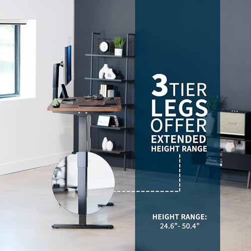 VIVO Rustic Vintage Brown 60 x 24 in Standing Desk, DESK-KIT-2B6N - Image 5