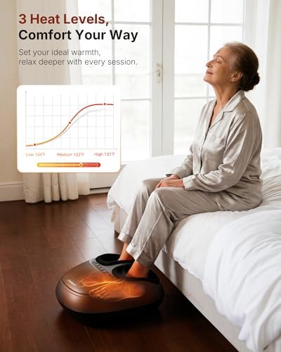 KNQZE Shiatsu Foot Massager with Heat for Plantar Fasciitis, FSA Eligible - Image 4