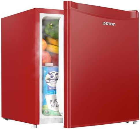 Upstreman 1.7 Cu.ft Mini Fridge with Freezer, Red-FR17 by StartUpLiveBetter