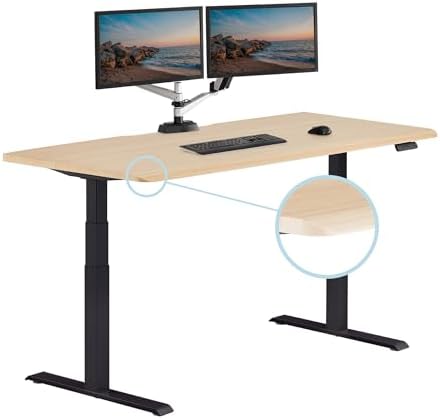 Vari ComfortEdge Electric Standing Desk – 72x30 – Light Wood/Black - Image 3