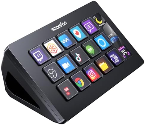SOOMFON Stream Controller Studio Control Deck 15 Macro Keys and Dashboard by SOOMFON
