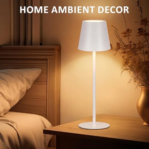 Retisee 12 Pack Cordless Table Lamp Portable Rechargeable Lamp, White - Image 7