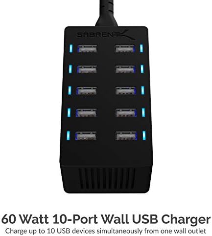 SABRENT 60W 10-Port USB Charging Station, Auto-Detect (AX-TPCS) - Image 3