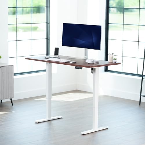 VIVO Dark Walnut 60 x 30 in Standing Desk, DESK-KIT-1W6D-30 - Image 2