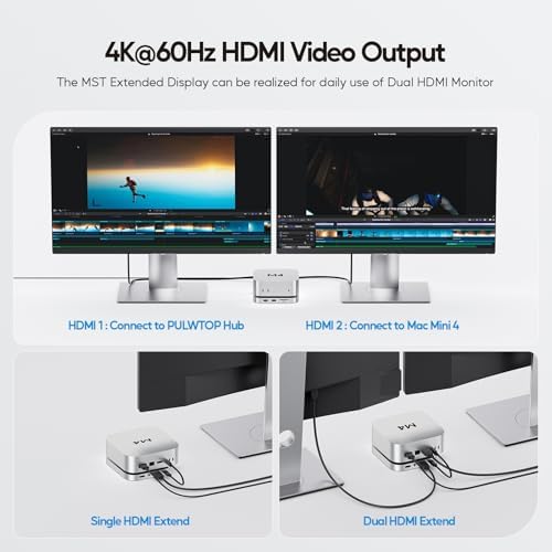 Mac mini M6, M5 Pro, M4/ M4 Pro Hub & Dock with HDMI 4K & 8TB M.2 SSD Case - Image 4