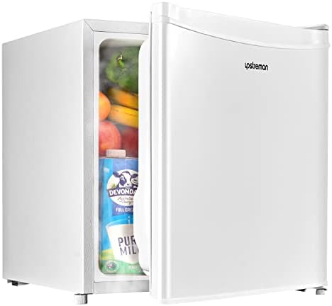 Upstreman 1.7 Cu.ft Mini Fridge with Freezer, White-FR17 by StartUpLiveBetter