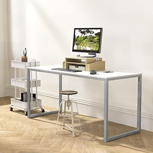 SHW Mission 48-Inch Home Office Computer Desk, White - Image 2