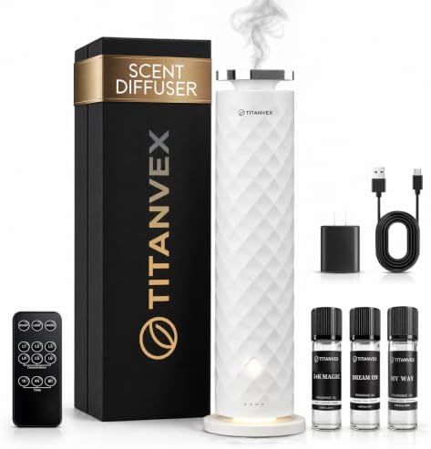 Cordless Diffuser, Waterless Essential Oil Diffuser - White by Unknown