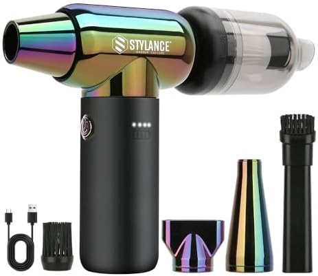 Compressed Air Duster,110000RPM Electric Air Duster, Mini Blower, Jet Dry Blower for Computer, Keyboard, Car, Home, Outdoor Cleaning, Type-C (Green) by STYLANCE