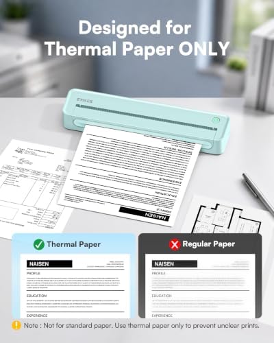 D90E Inkless Portable Thermal Printer for Travel, Green 1pack - Image 4