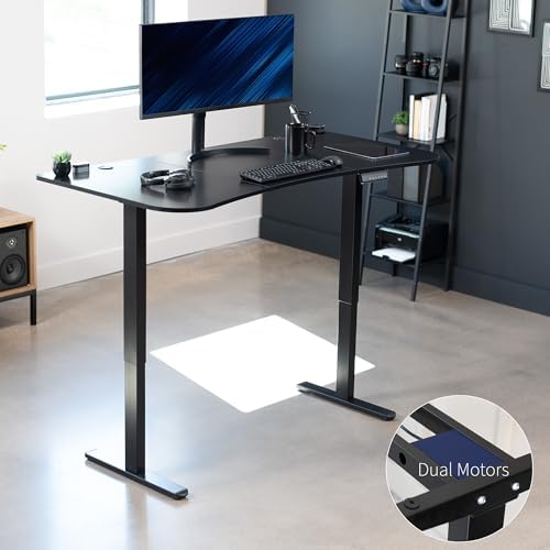 VIVO Black Carbon Fiber 60 x 24 in Standing Desk, DESK-KIT-E2B1R - Image 4