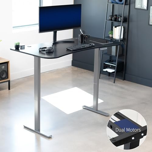 VIVO Black Carbon Fiber 60 x 24 in Standing Desk, DESK-KIT-E2G1R - Image 3