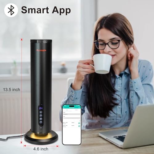 Air Diffuser Bluetooth Waterless Essential Oil Aromatherapy Diffuser with Timer, 1200 Sq Ft Coverage Fit for Home, Office, Bedroom & Spa - Image 4