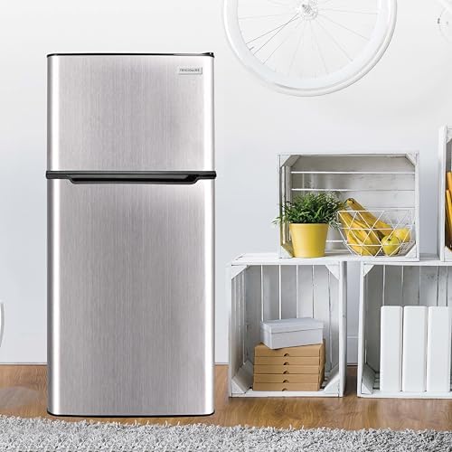 FRIGIDAIRE 2 Door Refrigerator/Freezer, 4.6 cu ft, Black Stainless Steel, Gunmetal - Image 4