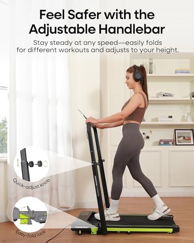 Walking Pad Treadmill with Incline and Height Adjustable Handle Bar - Image 2