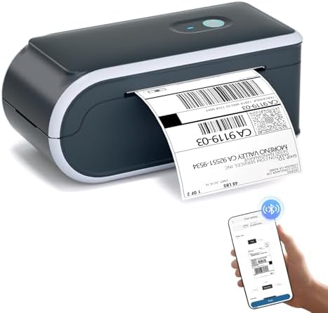 JADENS Battery Powered Thermal Printer, Cordless 4x6 Shipping Label Printer for Small Business, Prints 700+ Labels per Charge, 25H Standby, Portable Labeler for iPhone, Mac, Windows by JADENS