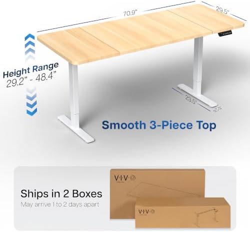 VIVO Light Wood 71 x 30 in Standing Desk, DESK-KIT-1W7C - Image 3