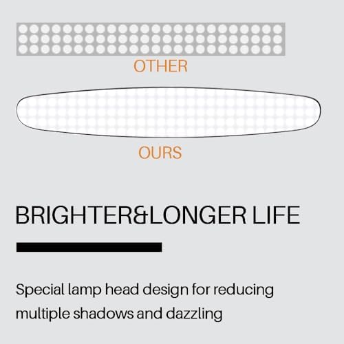 20-Inch LED Desk Lamp with Clamp, 24W 2200LM, Protected Arm, Black - Image 4