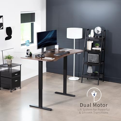 VIVO Rustic Vintage Brown 60 x 24 in Standing Desk, DESK-KIT-E2B1N - Image 3