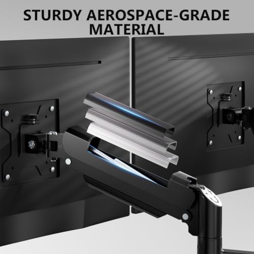 WALI Vertical Dual Monitor Mount for 13-40 inch Curved Screens, up to 22lbs - Image 7