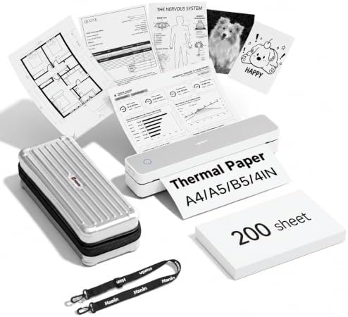 HPRT MT610 Portable Printer, Wireless for Travel, Inkless Thermal, White by HPRT