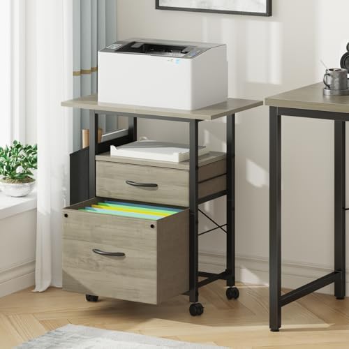 GYIIYUO 2 Drawer File Cabinet 24''W, Mobile Filing Cabinet, Printer Stand - Image 2